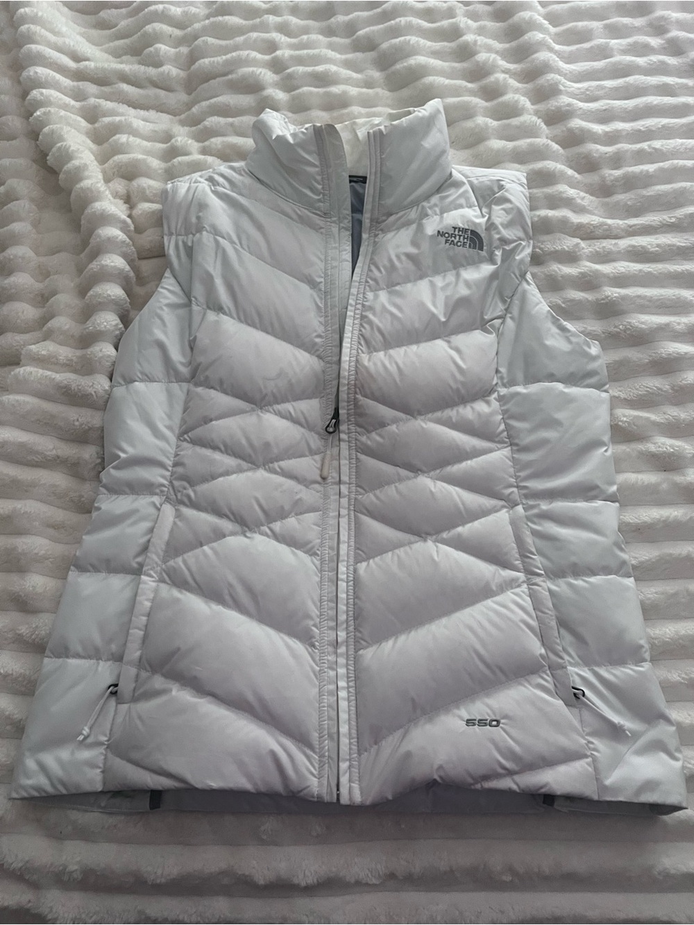 The North Face Women's White Quilted Down Vest